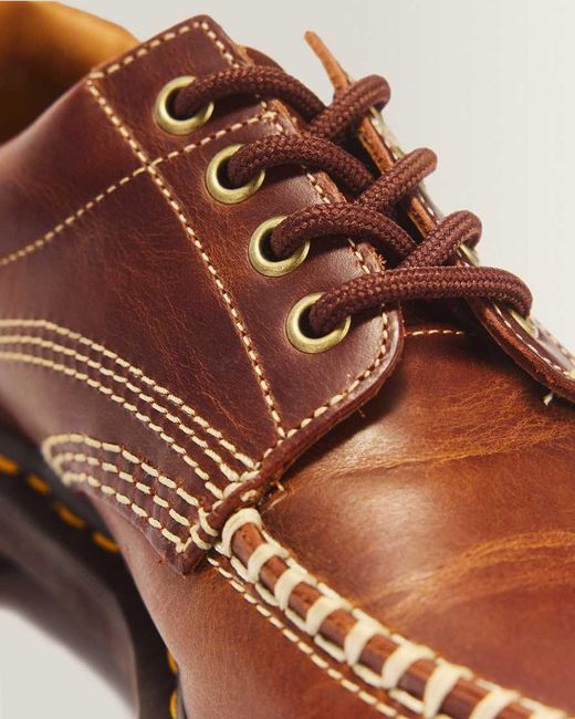 Dr. Martens Brown Lowell Leather Moc Toe Shoes for men
