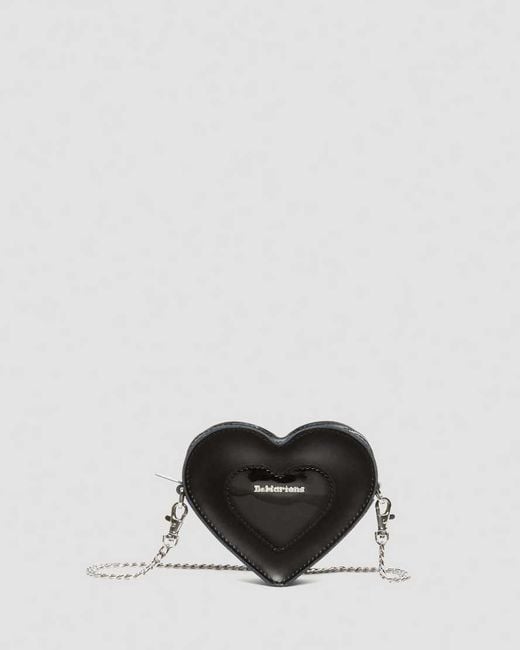 Dr. Martens Black Mini Heart Shaped Kiev & Patent Leather Bag