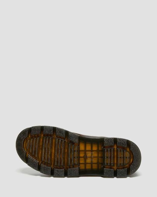 Dr. Martens Black Reeder Crazy Horse Leather Utility Shoes for men