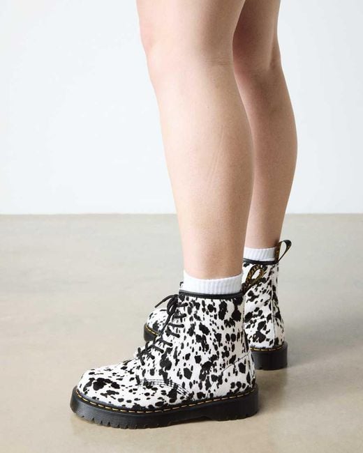 Dr. Martens Black 1460 Bex Dalmatian Hair On Leather Boots for men