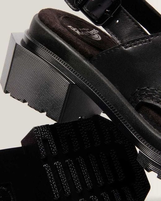 Dr. Martens Black Maybole Wanama Leather Sandals