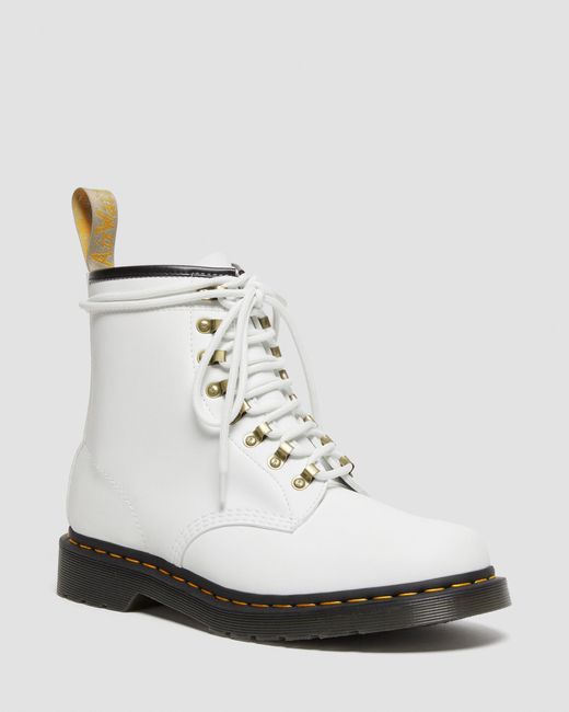 Dr. Martens 1460 Vegan Lace Up Boots in White for Men | Lyst UK