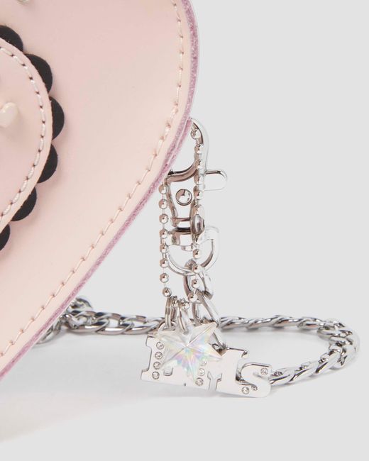 Dr. Martens Pink Micro Heart Kiev Leather Bag
