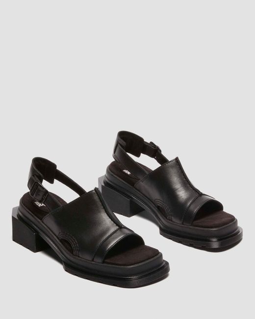 【DR MARTENS】Maybole Athena レザー ミュール Dr. Martens Maybole Wanama Leather Sandals in Black | Lyst