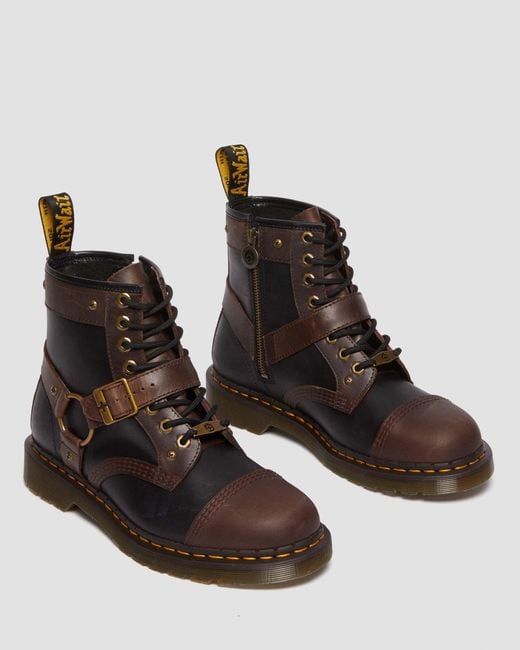 Dr. Martens Brown 1460 Mad Max Leather Boots for men