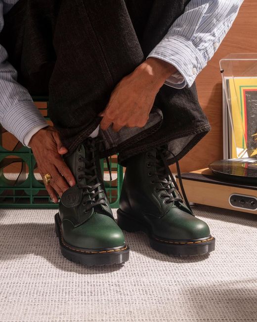 Botas 1460 pascal en piel Dr. Martens de hombre de color Green
