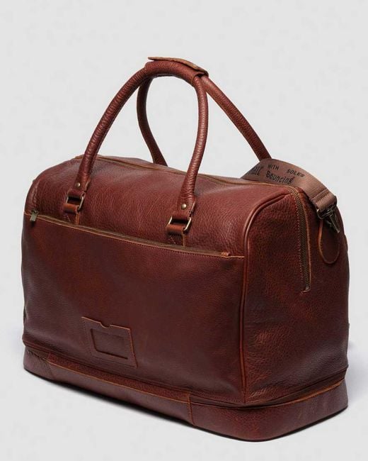 Dr. Martens Brown Weekender Soft Leather Bag