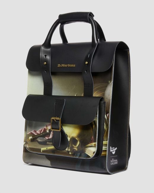 Dr. Martens Black The National Gallery Harmen Steenwyck Leather Backpack