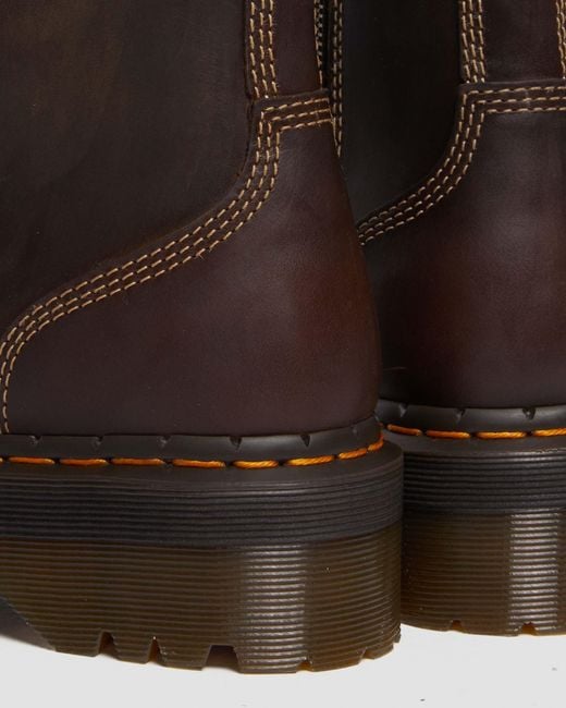 Dr. Martens Brown Jadon Crazy Horse Leather Platform Boots for men