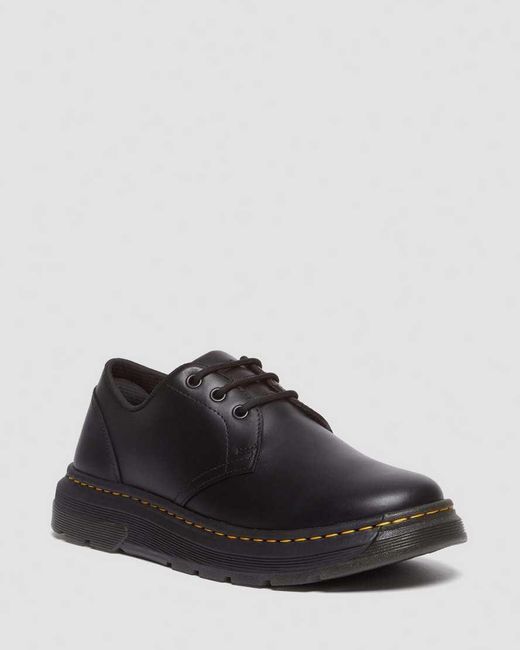 Dr. Martens Black Crewson Lo Leather Shoes for men