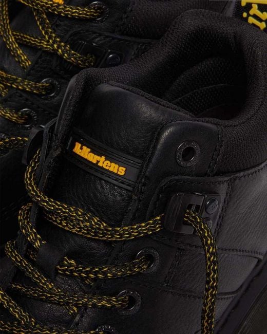 Dr. Martens Black Woodard Leather Lace Up Ankle Boots for men