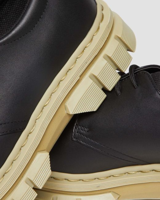 Dr. Martens Black Rikard Contrast Sole Leather Platform Shoes for men