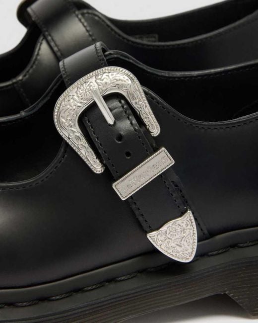 Dr. Martens Black Elphie Mary Jane Atlas Leather Shoes