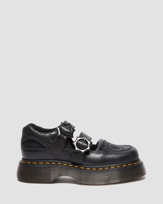 Dr. Martens Black Leather Buzz Mary Jane Wednesday Shoes