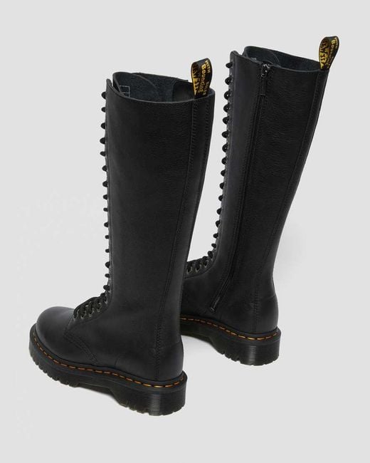 Dr. Martens Black 1b60 Bex Pisa Leather Knee High Boots