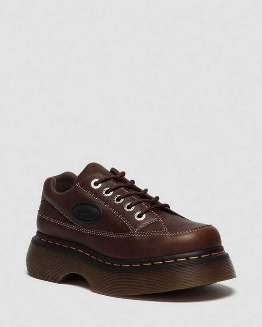 Dr. Martens Brown Buzz 5-Eye Grizzly Leather Shoes