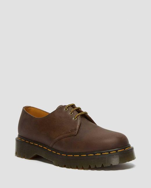 Dr. Martens Brown 1461 Bex Crazy Horse Leather Oxford Shoes for men