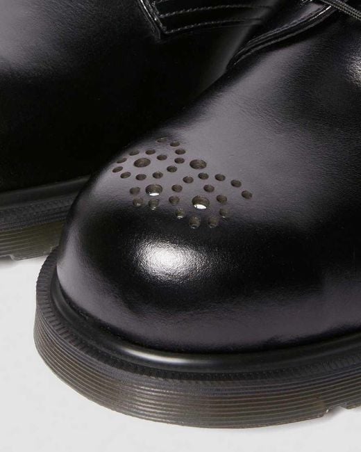 Dr. Martens Black 1461 Analine Leather Steel Toe Shoes Brogues for men