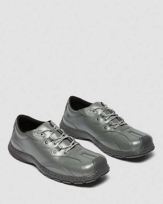 Dr. Martens Gray Aurix Satin Finish Leather 5I Shoes for men