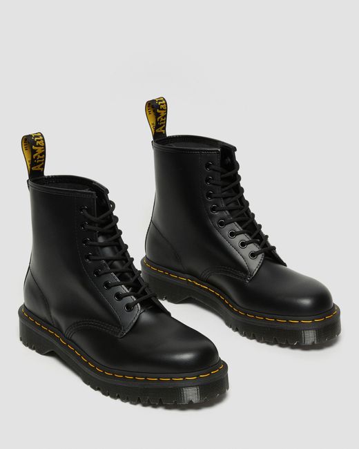 Black 101 ys botas cuero liso Dr. Martens de hombre