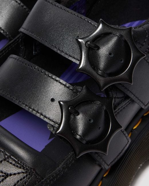 Dr. Martens Black Leather Buzz Mary Jane Wednesday Shoes