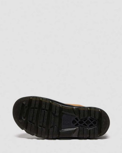 Dr. Martens Brown Zebzag Anywair Warm Lined Suede Mules