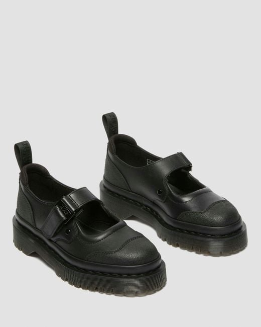 Dr. Martens Black Indica Ii Tech Strap Bex Mary Jane Shoes