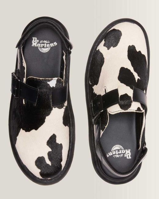 Dr. Martens Black Jorge Ii Hair-On Slingback Mules for men