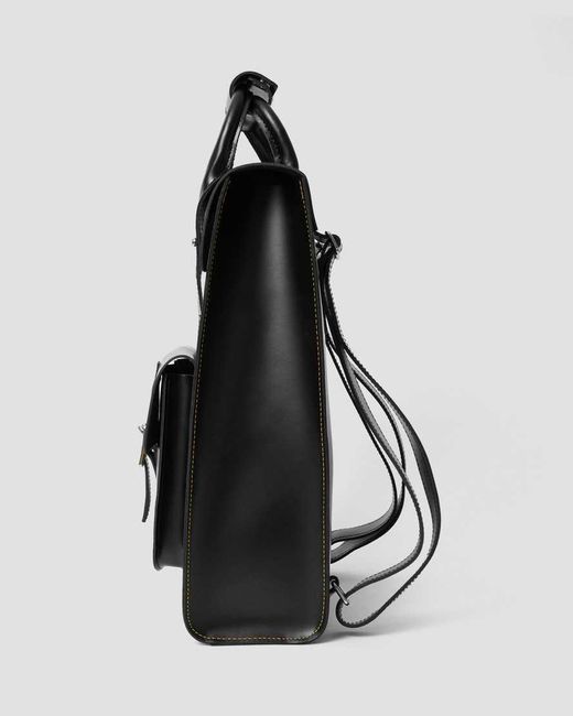 Dr. Martens Black Leather Small Backpack
