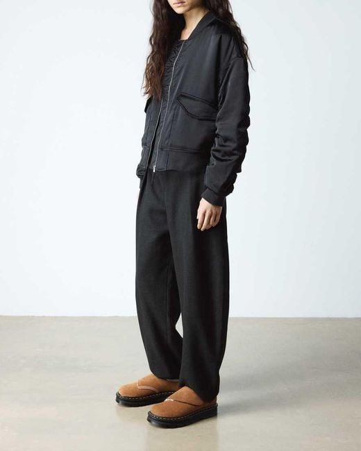 Dr. Martens Brown Zebzag Anywair Warm Lined Suede Mules
