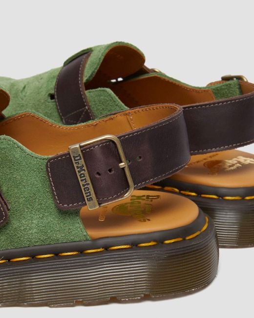 Dr. Martens Green Jorge Desert Oasis Suede Slingback Mule