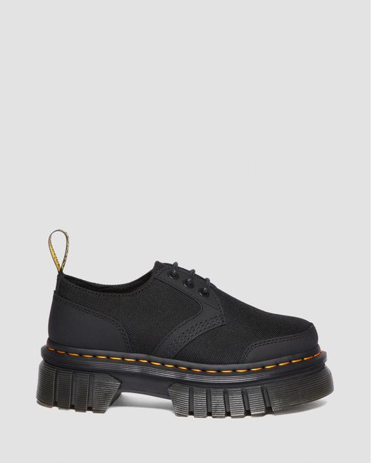 Dr. Martens Black Audrick Poly & Leather Platform Shoes