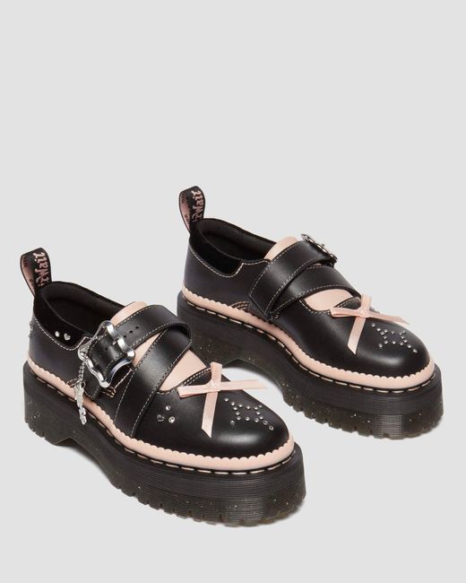 kanaページDr. Martens KEMSLEY ストラップシューズ Dr. Martens Kemsley Leather Buckle Platform Shoes in Black | Lyst