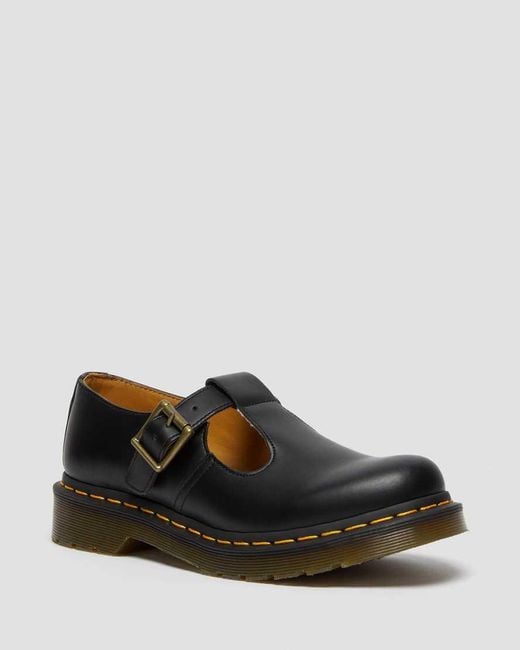 Dr. Martens Black Polley Smooth Mary Jane Shoes