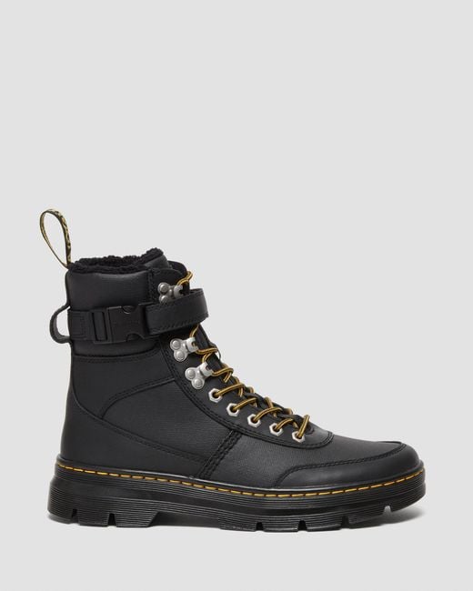 Dr. Martens Black Combs Tech Faux Fur-lined Casual Boots