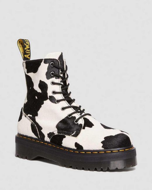 Dr. Martens Black Jadon Hair-on Platform Boots for men