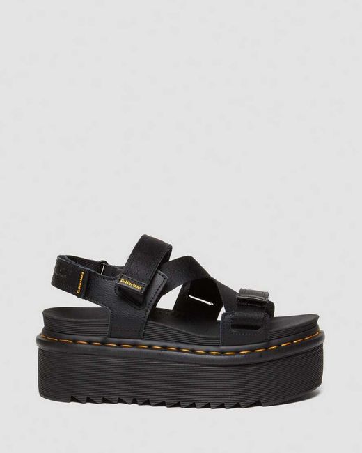 Dr. Martens Black Kimber Ii Logo Webbing Sandals for men