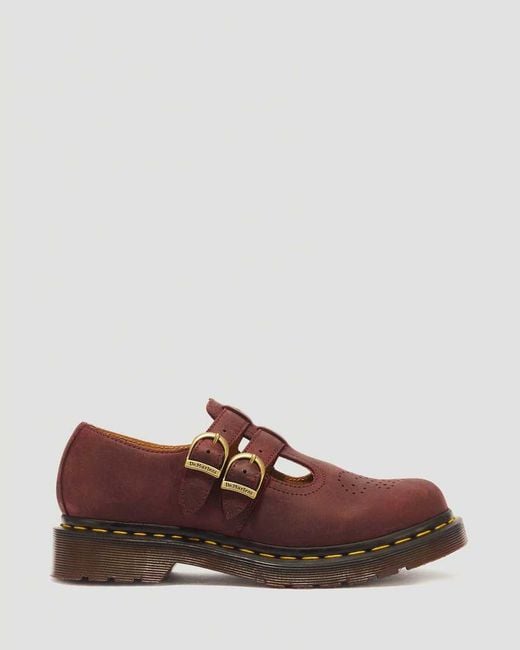 Dr. Martens Brown 8065 Crazy Horse Leather Mary Jane Shoes