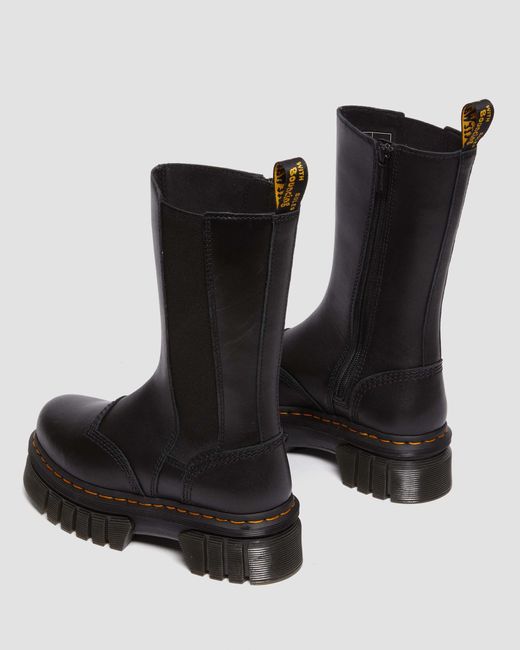 Dr. Martens Black Leather Audrick Tall Chelsea Boots