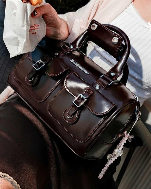 Dr. Martens Black Top Handle Rub Off Vegan Leather Bag