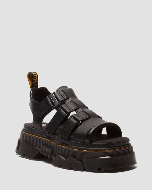 Dr. Martens Black Mattison 3 Strap Sandals