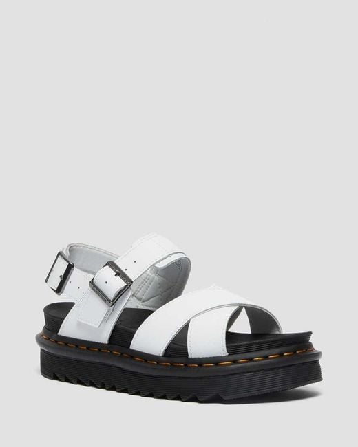Dr. Martens White Voss Ii Athena Leather Sandals