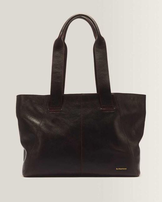 Dr. Martens Black Maxi Overdrive Leather Tote Bag