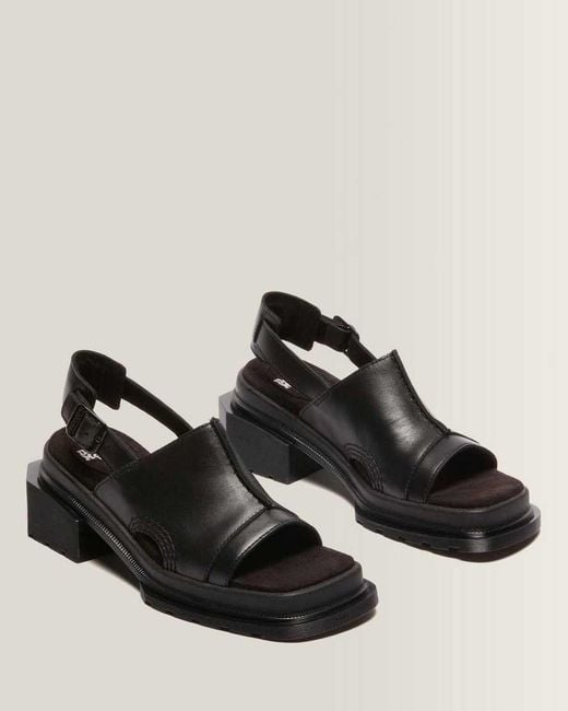 Dr. Martens Black Maybole Wanama Leather Sandals