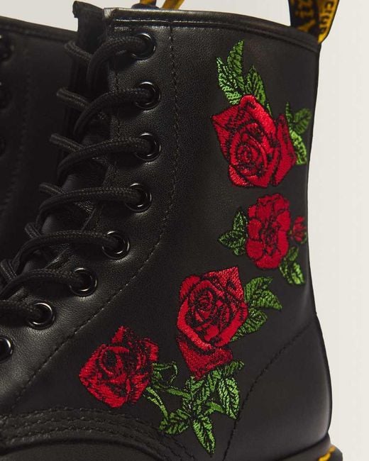 Dr. Martens Multicolor 1460 Leather Lace-Up Boots (Decayed Roses) Boots
