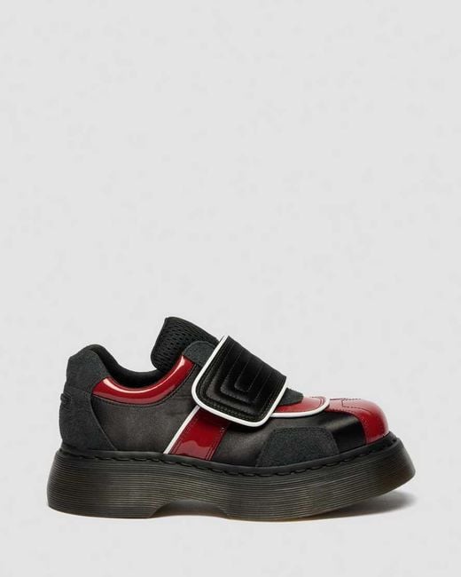 Dr. Martens Black Buzz Strap Mixed Material Shoes