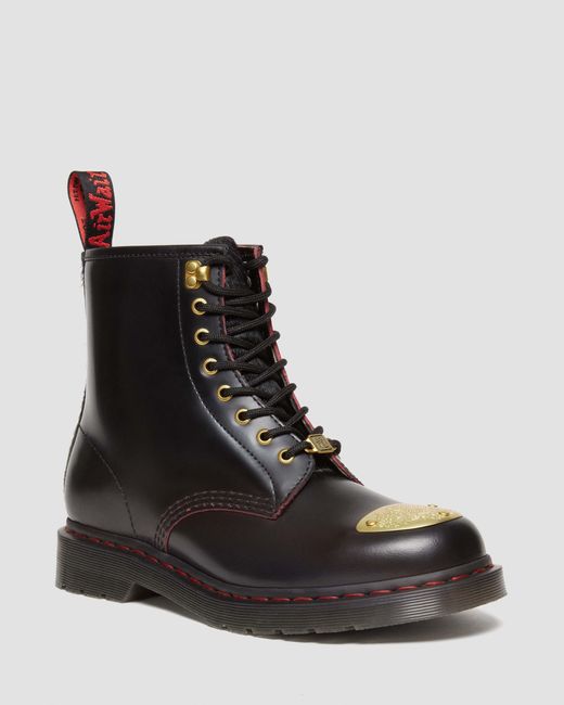 Dr. Martens Black 1460 Year Of The Dragon Leather Lace Up Boots for men