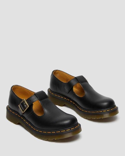 Dr. Martens Black Polley Smooth Mary Jane Shoes