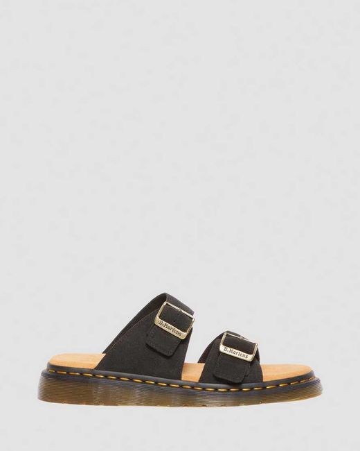 Dr. Martens Black Josef Suede Slides for men