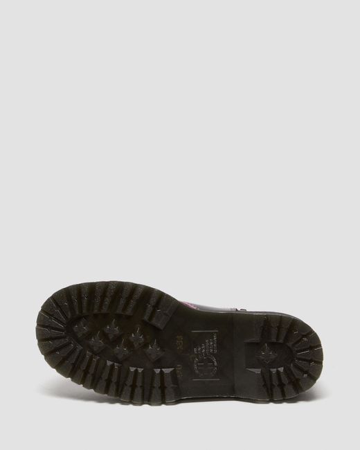 Cuero botas con plataforma jetta hi max de piel efecto envejecido Dr. Martens de color Black